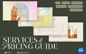 Services and Pricing Guide Canva 20页完全可定制的 Canva 在线模板和主题/设计模板