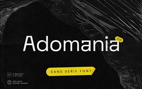 Adomania | Sans Serif Font 时尚未来风网页海报设计标题无衬线字体