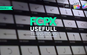 FCPX插件：Usefull Transitions 300组运动弹跳、旋转、相机移动和变焦模糊等实用转场过渡