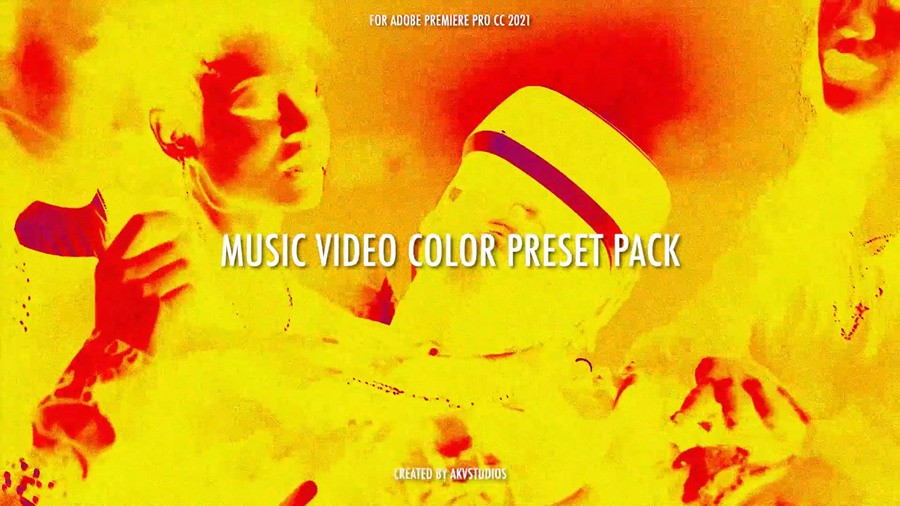 AKV Studios 迷幻复古嘻哈说唱潮流音乐MV视频X射线热像仪调色LUT + PR预设 Music Video Color Pack 插件预设 第3张