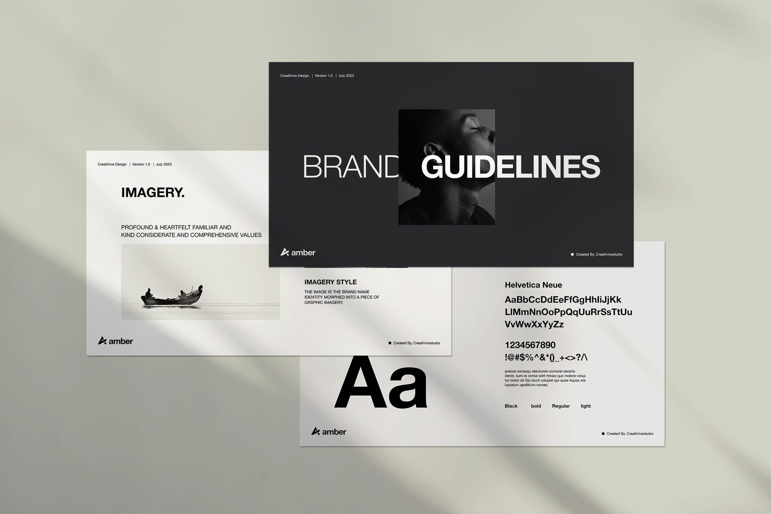 Amber | Brand Guidelines 40个完全可定制的布局设计模板封面徽标调色板版式数字在线社交媒体字体CANVA和Indesign模板 幻灯图表 第2张