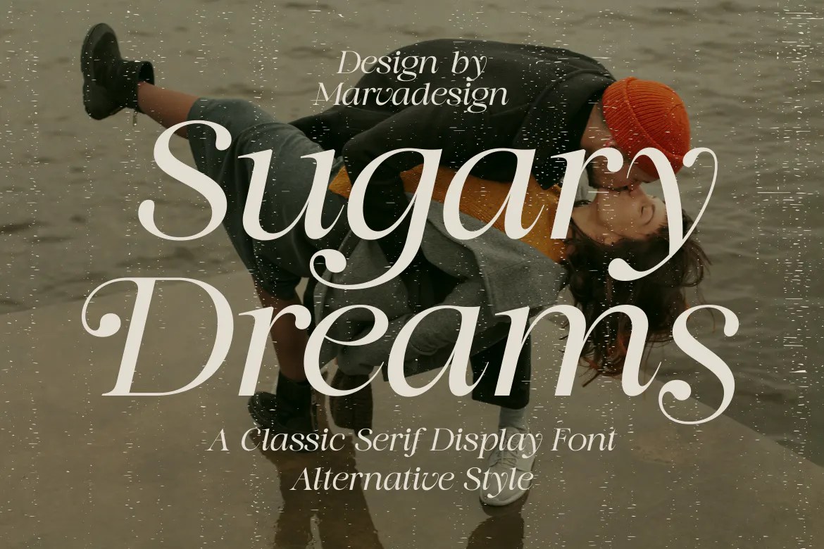 英文字体：时尚优雅产品品牌徽标LOGO杂志海报标题设计PSAI英文字体安装包 Sugary Dreams – A Serif Display Font , 第1张