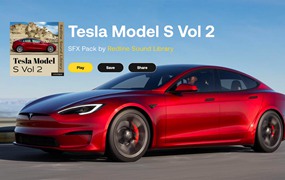 Artlist – Tesla特斯拉电动汽车音效车门打开进入车窗电动后备箱开关快速驶过蜂呜警报高质量汽车音效合集 Tesla Model S Vol.2 第2卷