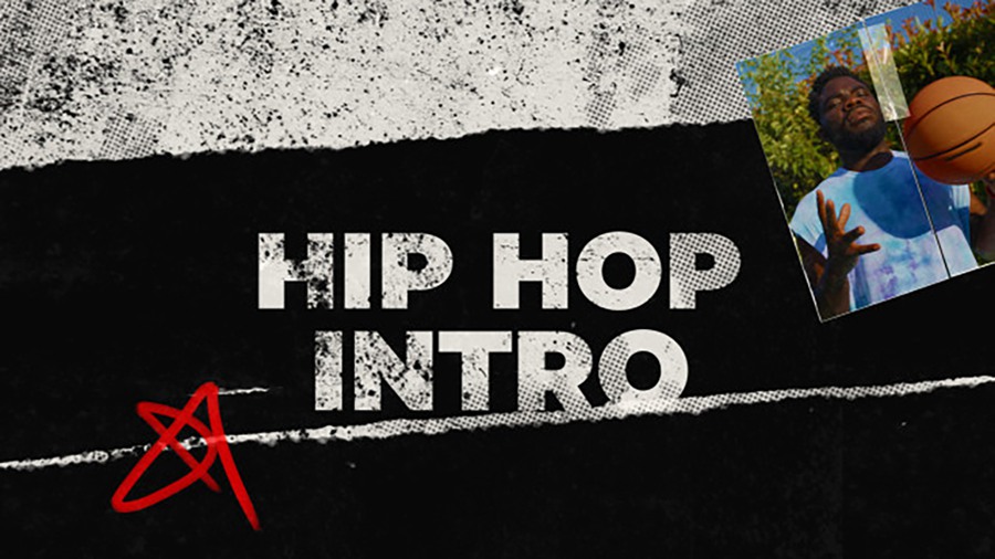 AE模板：复古嘻哈做旧拼贴胶带撕纸都市活力嘻哈街头风格模板 + BGM音乐 Urban Hip Hop Intro 插件预设 第1张