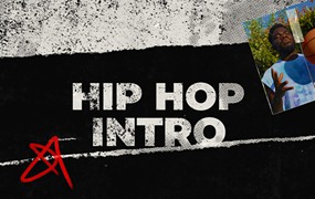 AE模板：复古嘻哈做旧拼贴胶带撕纸都市活力嘻哈街头风格模板 + BGM音乐 Urban Hip Hop Intro