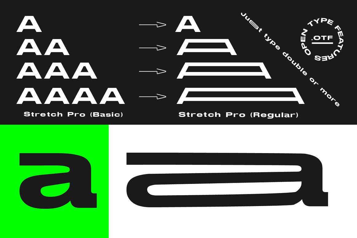 JETSMAX 超酷现代创意扩展海报杂志广告标题Logo无衬线英文字体 Stretch Pro 设计素材 第7张