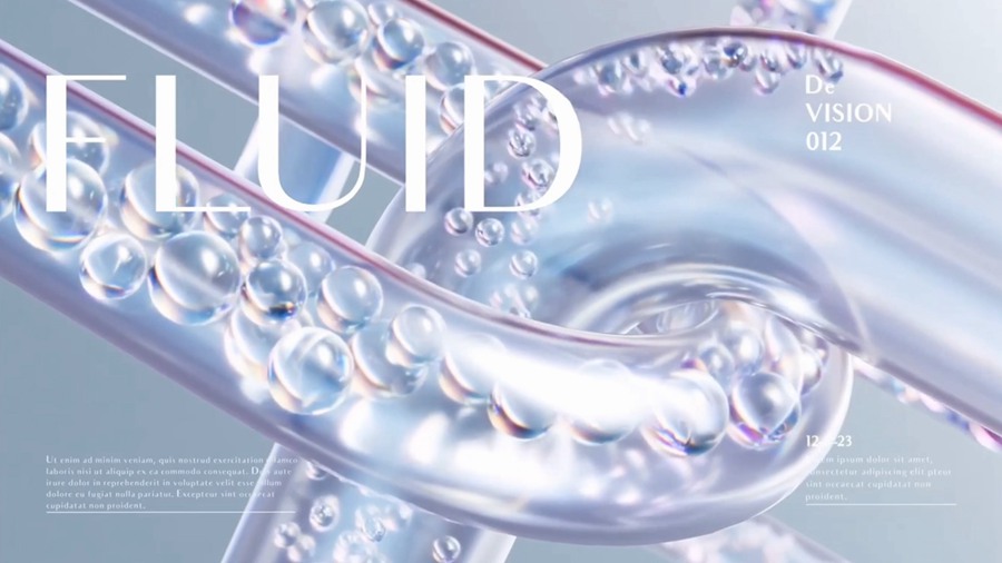 PR/AE/FCPX/达芬奇 4K时尚抽象3D气泡液体水晶背景动画 4合1视频模板 Crystal Palace Slides 插件预设 第4张