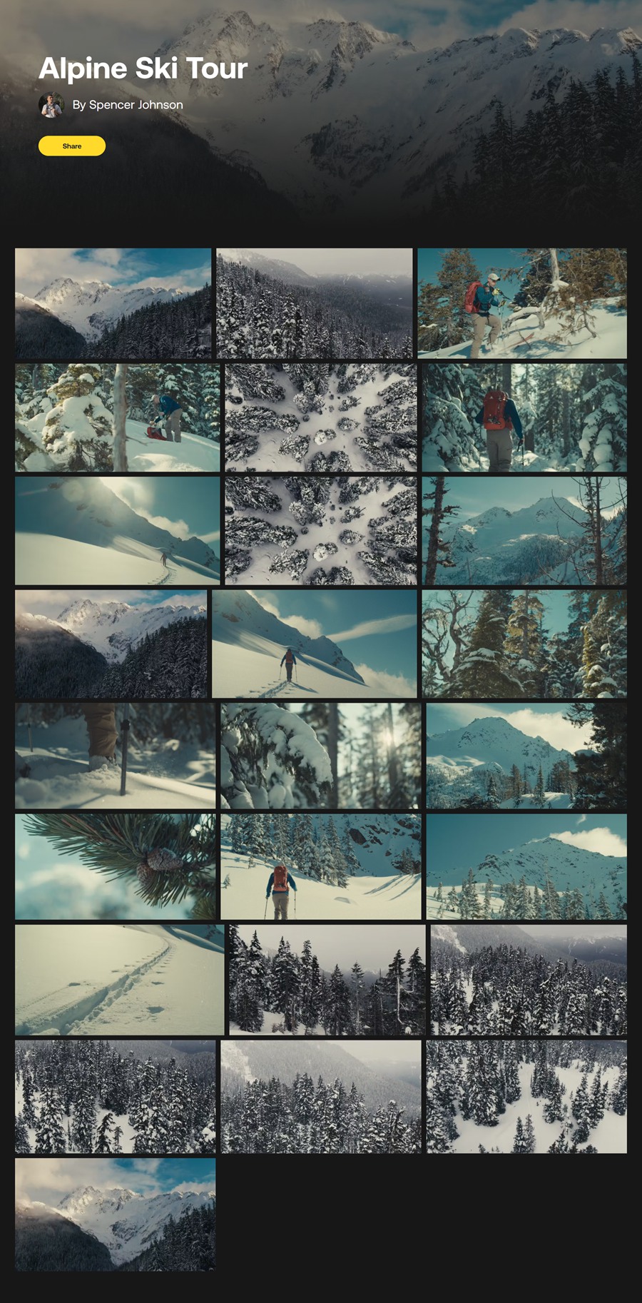 Artlist 22个高质量冬季高山雪景旅拍纪录片航拍空镜视频素材 影视音频 第4张