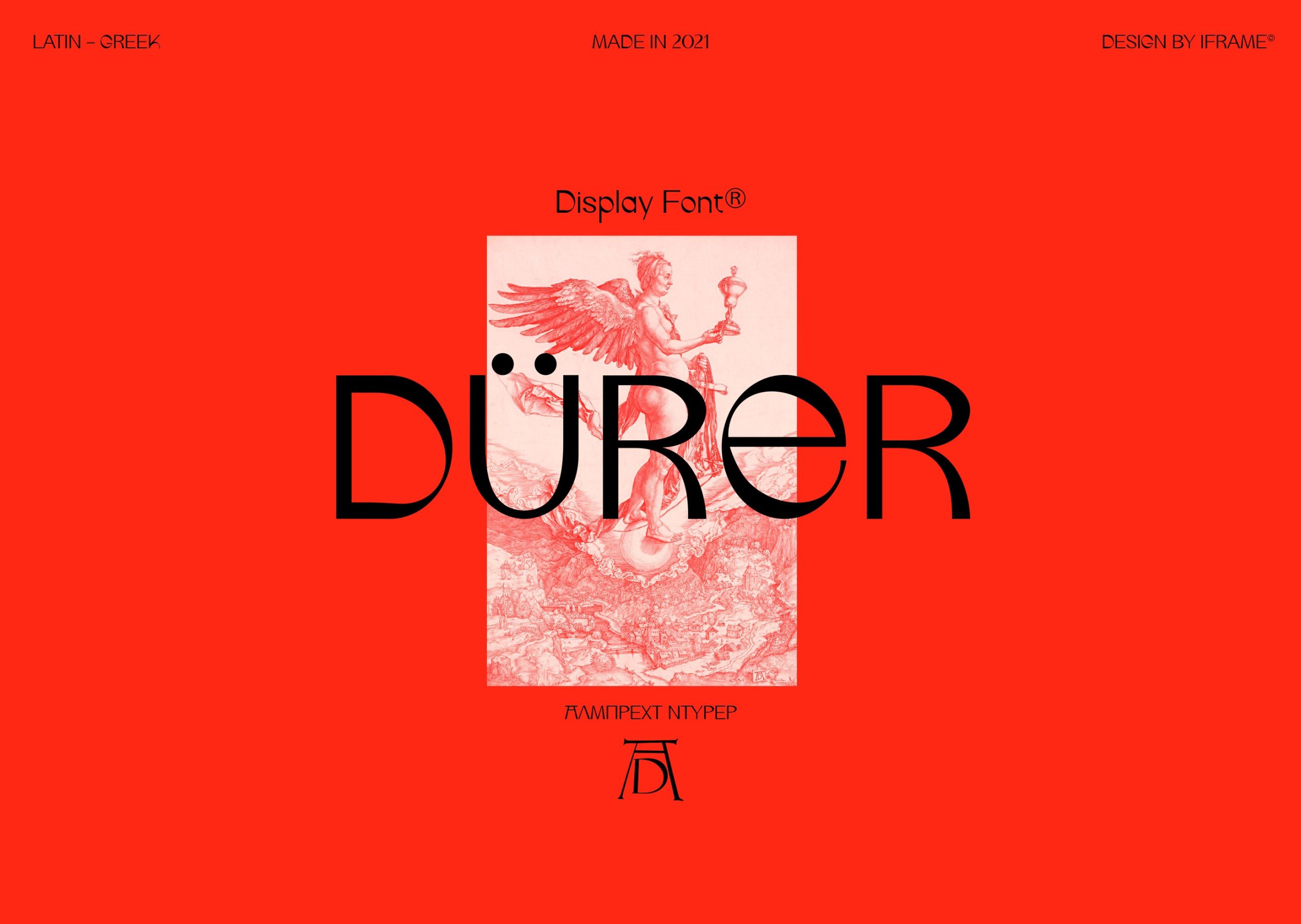 IF Durer Display Font 一种现代艺术柔和曲线精致细节优雅无衬线字体 设计素材 第1张
