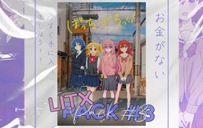漫剪素材：日本动漫文字动画视频叠加摇晃变焦效果AE工程/AE预设/字体 LITX PACK 3.0