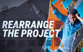 AE模板：9种复古时尚做旧撕纸拼贴风格定格动画Ae模板 Freeze Frame Collage Grunge