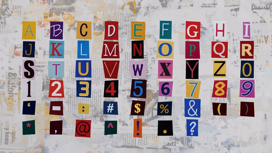 AE模板：复古字母数字符号文本标题拼贴风格效果皱巴巴纸动画 Collage TypeHype 影视音频 第3张