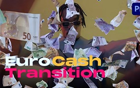 Euro Cash Transitions 17个复古嘻哈视频奢华欧元现金转场过渡Mogrt动态图形