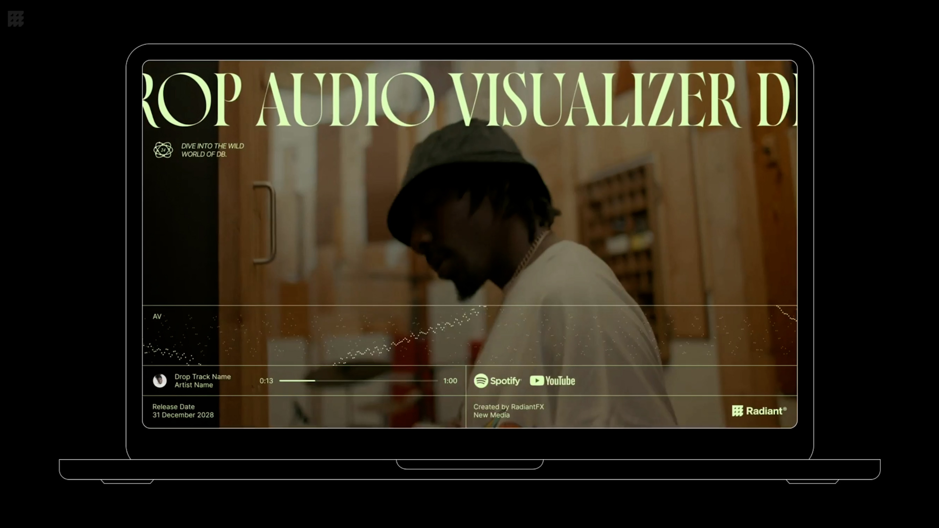 AE模板：Drop Audio Visualizer 时尚嘻哈风MV视频排版音频均衡器动画Instagram抖音视频号新媒体动画 插件预设 第3张