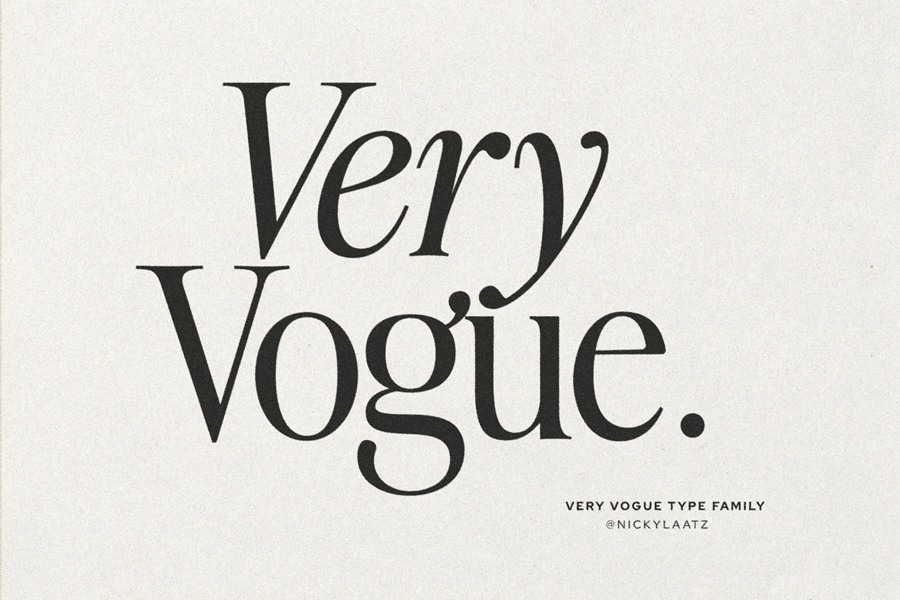 英文字体：迷人优雅时尚杂志现代可变极简排版标题衬线西文字体家族 The Very Vogue Serif Family , 第24张
