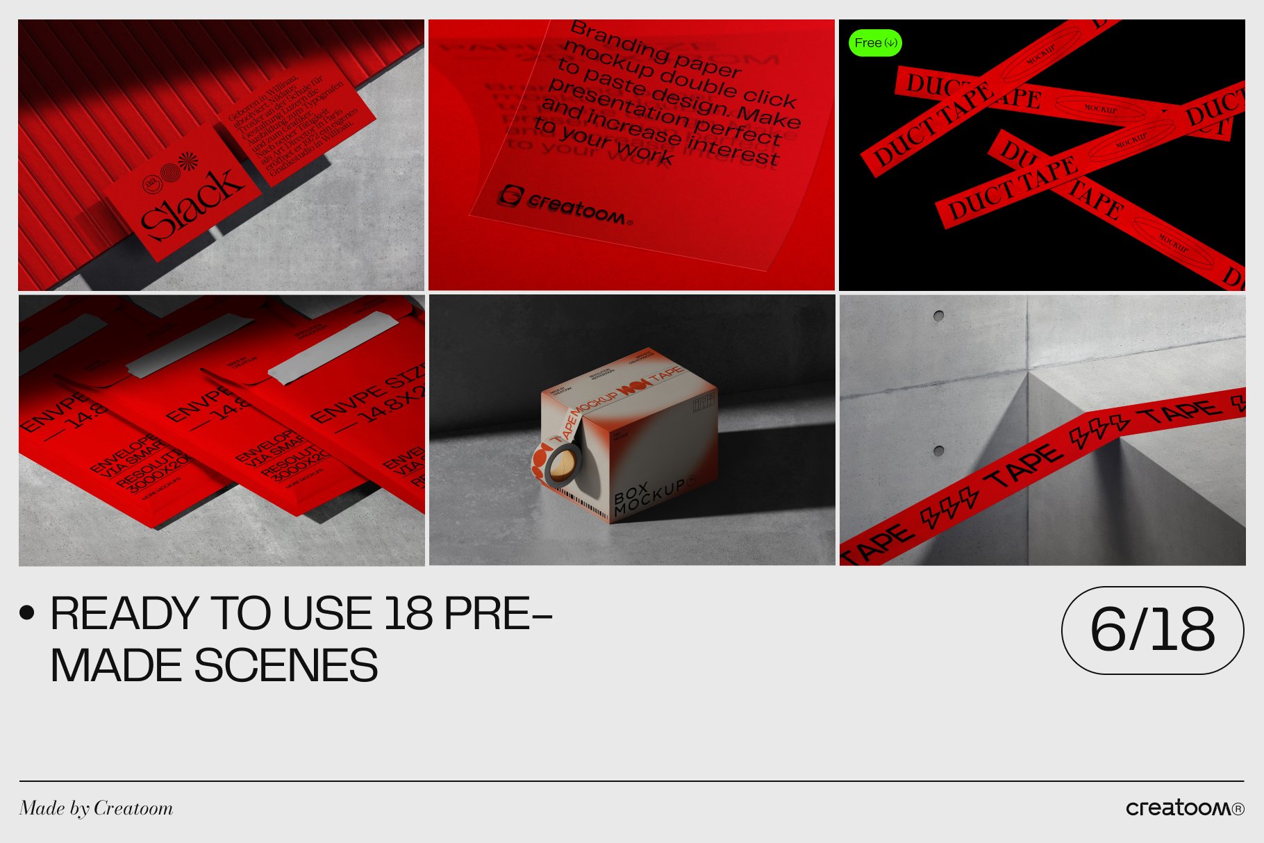 43款高级工业风品牌VI设计胶带包装纸盒名片信纸信封展示效果图PSD样机 Duct tape & Box mockups 样机素材 第2张