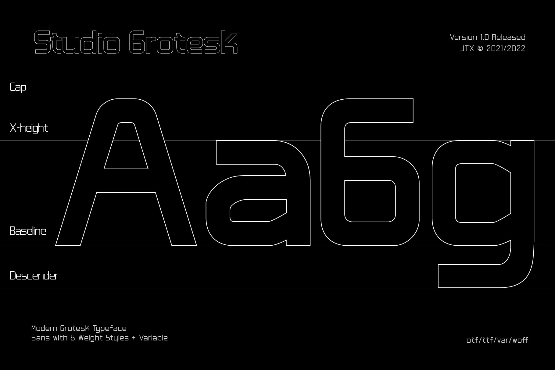 Studio Grotesk – Modern Typeface 赛博未来感现代无衬线时尚平面设计贴纸字体 , 第3张