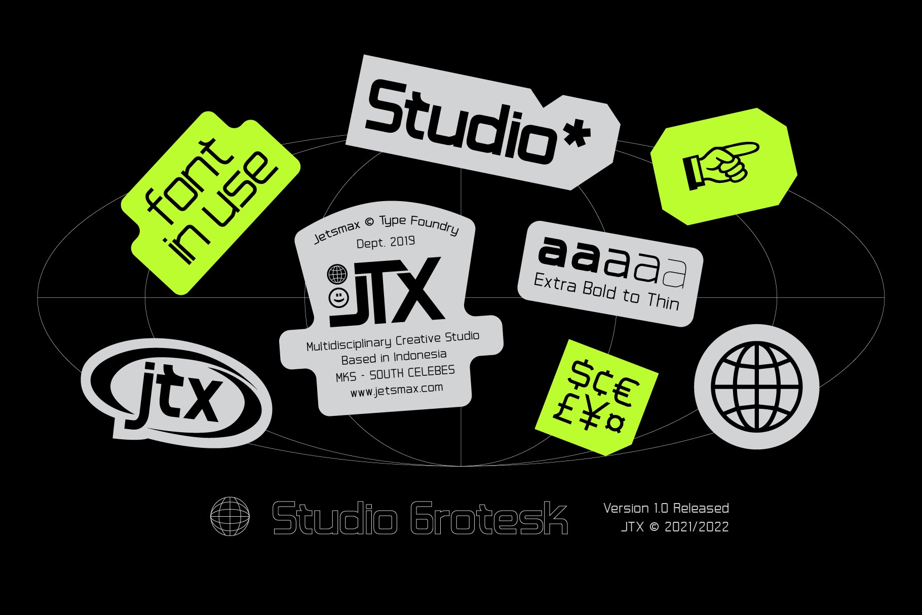 Studio Grotesk – Modern Typeface 赛博未来感现代无衬线时尚平面设计贴纸字体 , 第9张