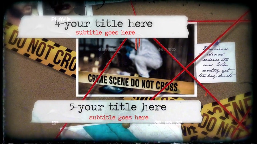 AE模板：Crime Case 复古犯罪案件悬疑电影电视节目拼贴风格视频片头动画 , 第3张