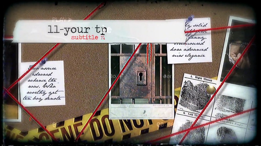 AE模板：Crime Case 复古犯罪案件悬疑电影电视节目拼贴风格视频片头动画 , 第4张
