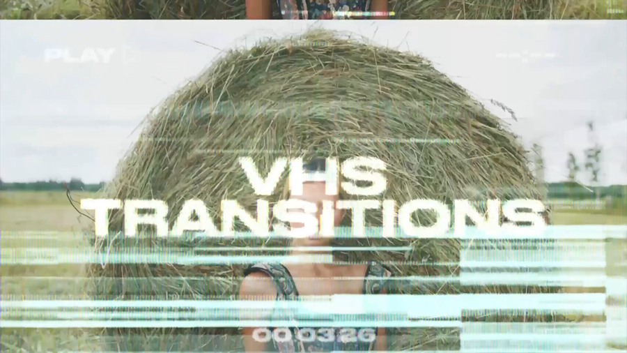 FCPX插件/PR/AE模板：10种4K复古VHS故障抖动扭曲转场过渡效果 VHS Transitions , 第2张