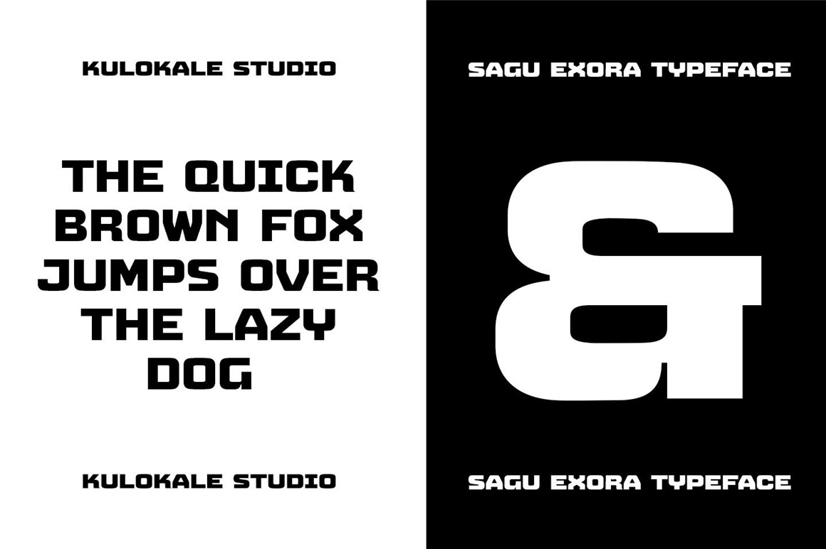 Kulokale 极简现代厚重大海报杂志标题无衬线英文字体 Sagu Exora 设计素材 第6张