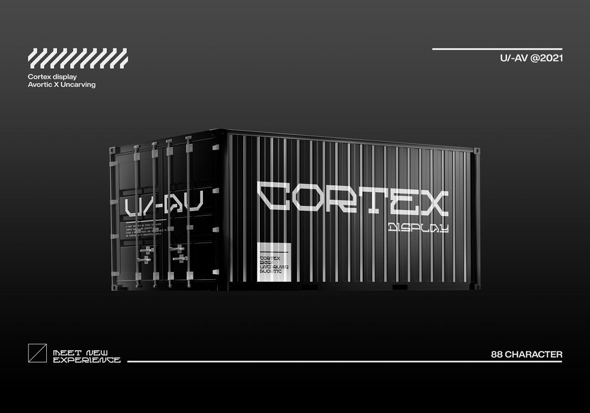 Cortex 暗黑工业风现代感刚性未来概念英文字体包 Display Font 设计素材 第1张