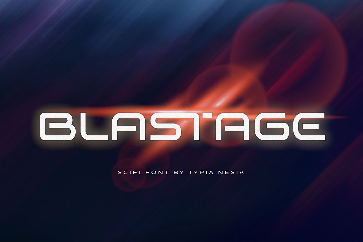 赛博朋克暗黑机能科幻技术游戏扩展无痕英文字体包 Blastage 设计素材 第5张