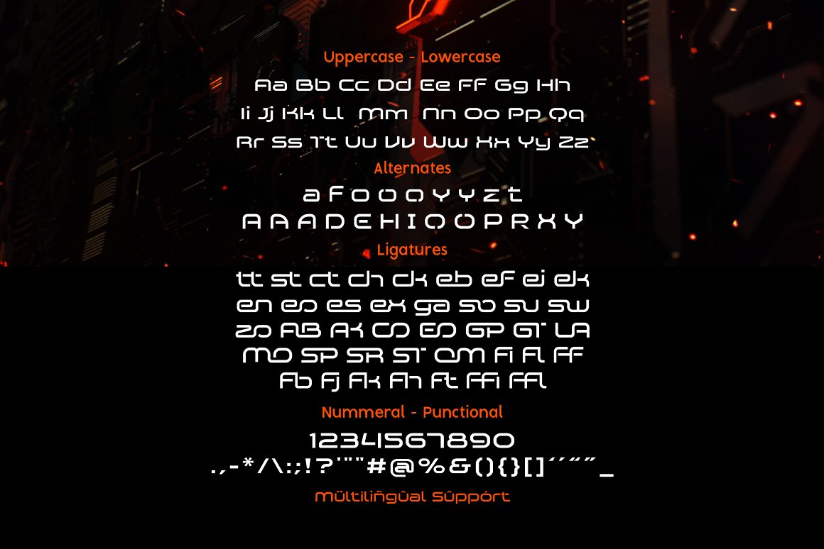 赛博朋克暗黑机能科幻技术游戏扩展无痕英文字体包 Blastage 设计素材 第9张