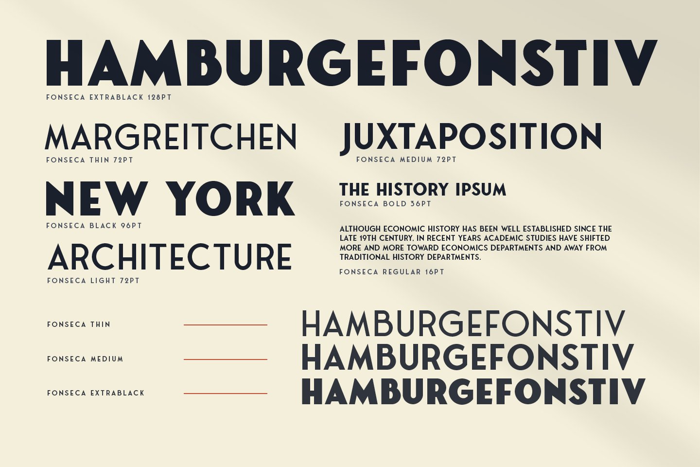 Fonseca ver.02 – 16 Fonts 标题、装饰艺术海报排版、LOGO、品牌项目、杂志和包装 16种字体8种粗细斜体 , 第8张
