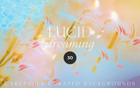 30张活力抽象时尚艺术梦幻高分辨率时髦海报设计背景纹理 LUCID DREAMING abstract psychedelic