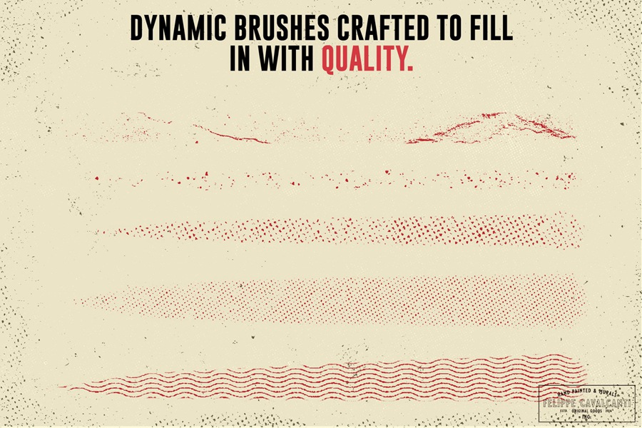 适用于 Procreate 复古半色调、划痕、仿旧和砂砾效果灵魂笔刷 Vintage Soul brushes for Procreate , 第3张