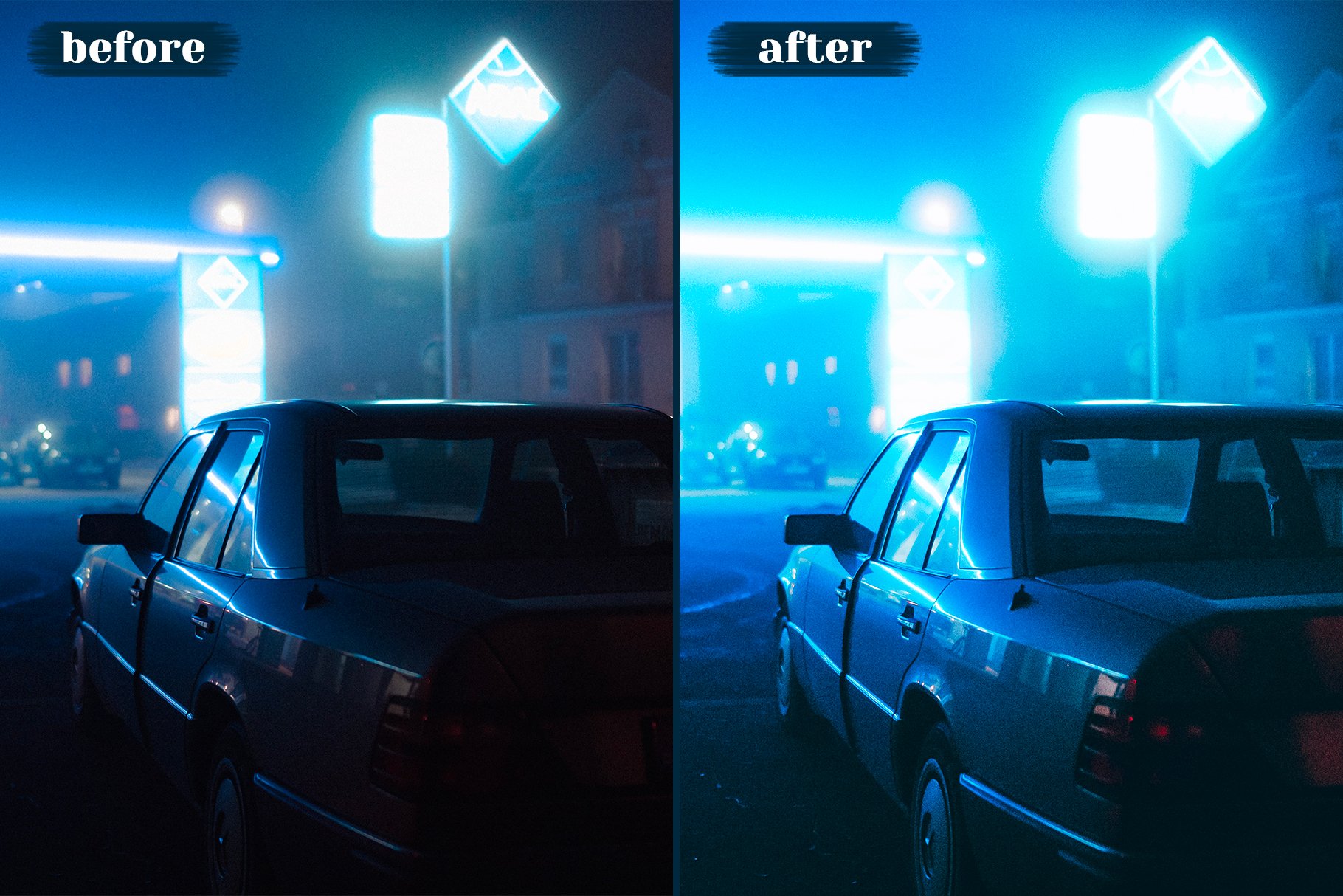 Night Lightroom Presets 10个夜间摄影都市扫街人文人像自然摄影和霓虹灯摄影 Lightroom 预设 , 第3张