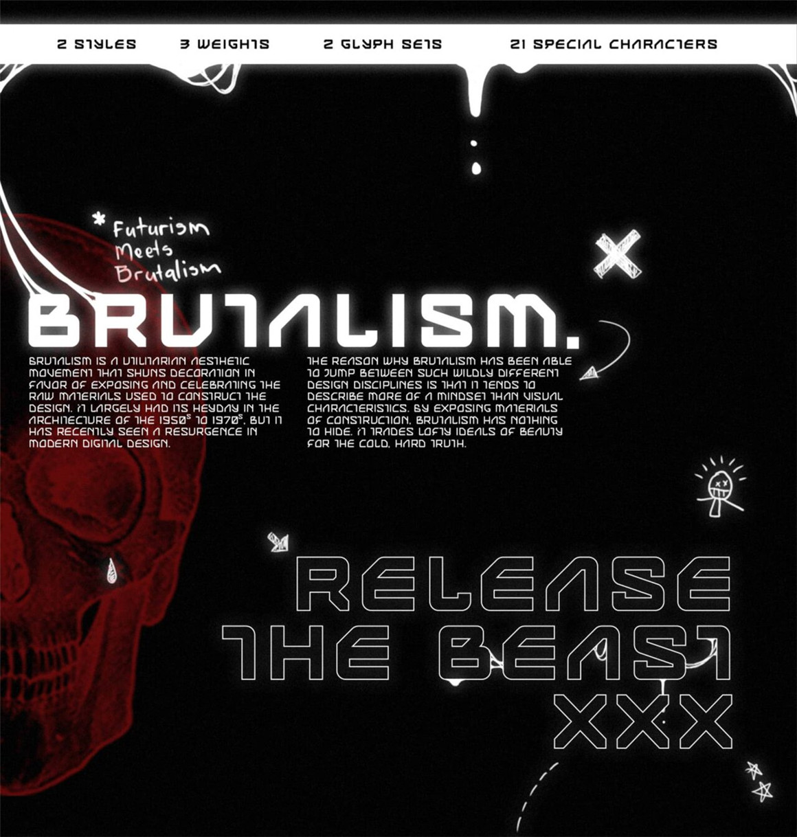 Studio Innate 野蛮主义赛博朋克风格英文字体包 Neo Brute 设计素材 第6张