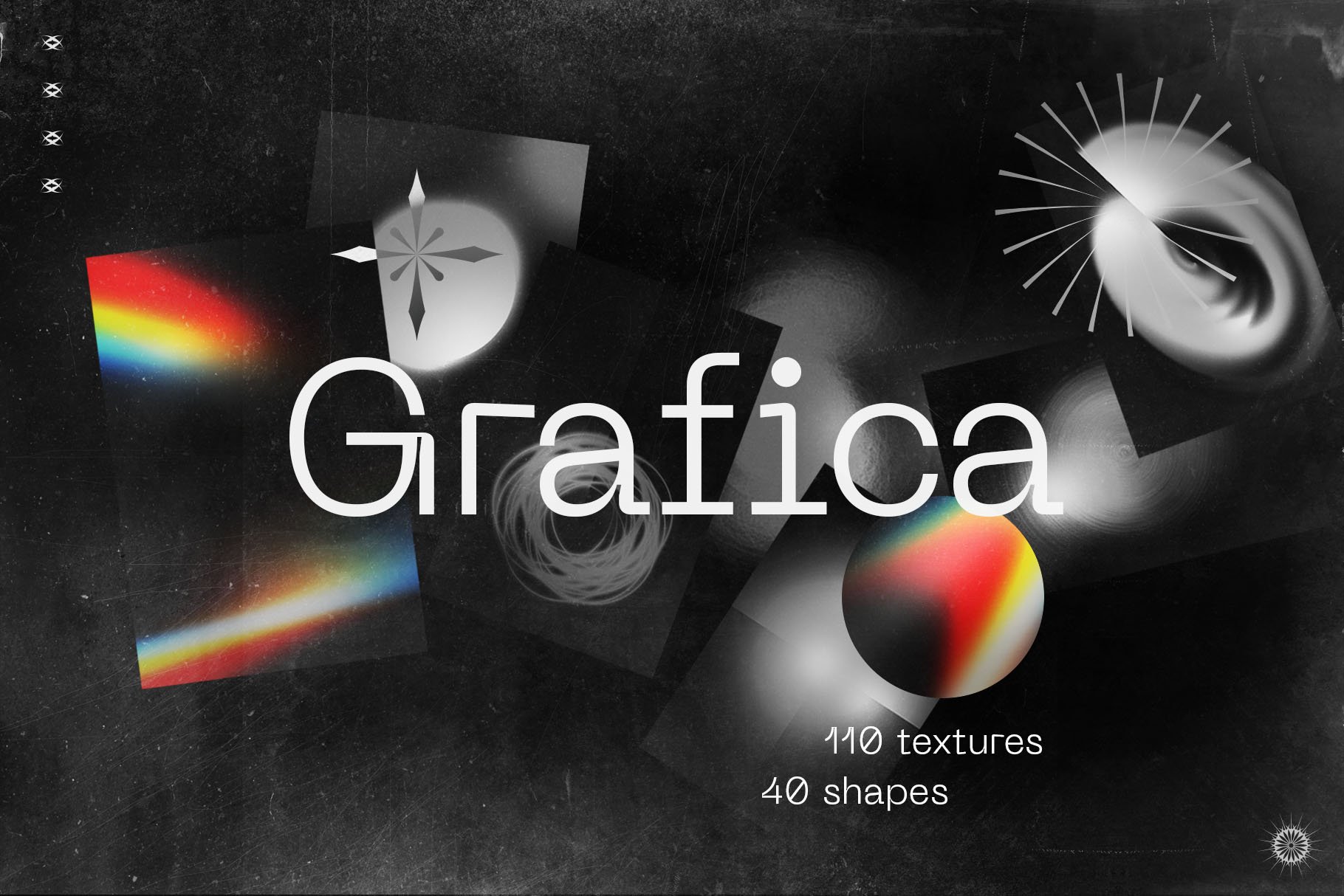 Grafica 150个充满活力的抽象渐变纹理和形状素材和笔刷素材 图片素材 第1张