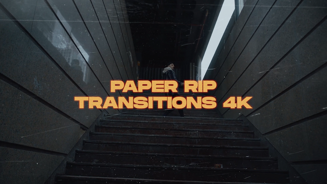 Blindusk – 4K 复古撕纸拼贴破旧划痕胶片烧伤过渡+音效 PAPER RIP TRANSITIONS After Effects和Premiere (MOGRT)、SFX 和 垃圾纸纹理 , 第2张