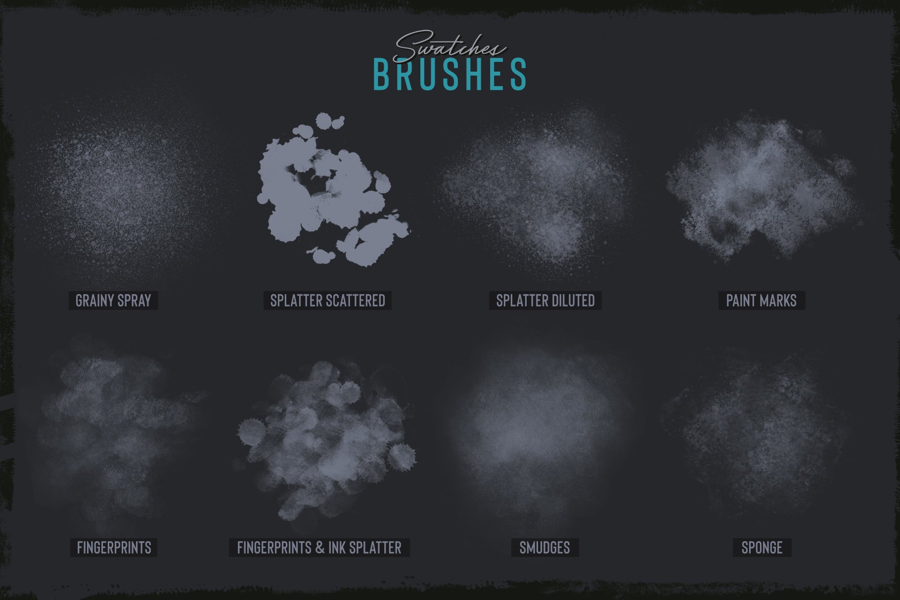 Grunge Toolbox Procreate Brushes 34个插图草图绘图艺术作品Procreate画笔 , 第4张