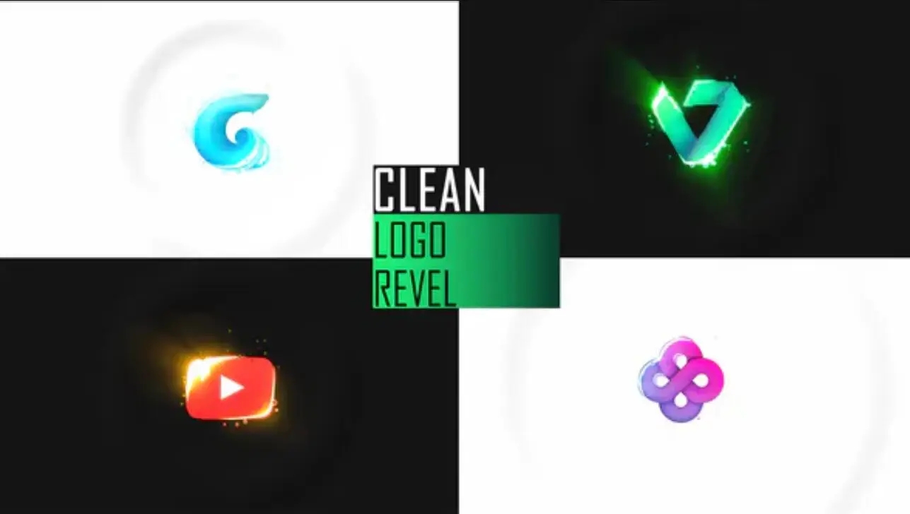 达芬奇预设：实用干净企业logo扫光展示介绍 , 第1张
