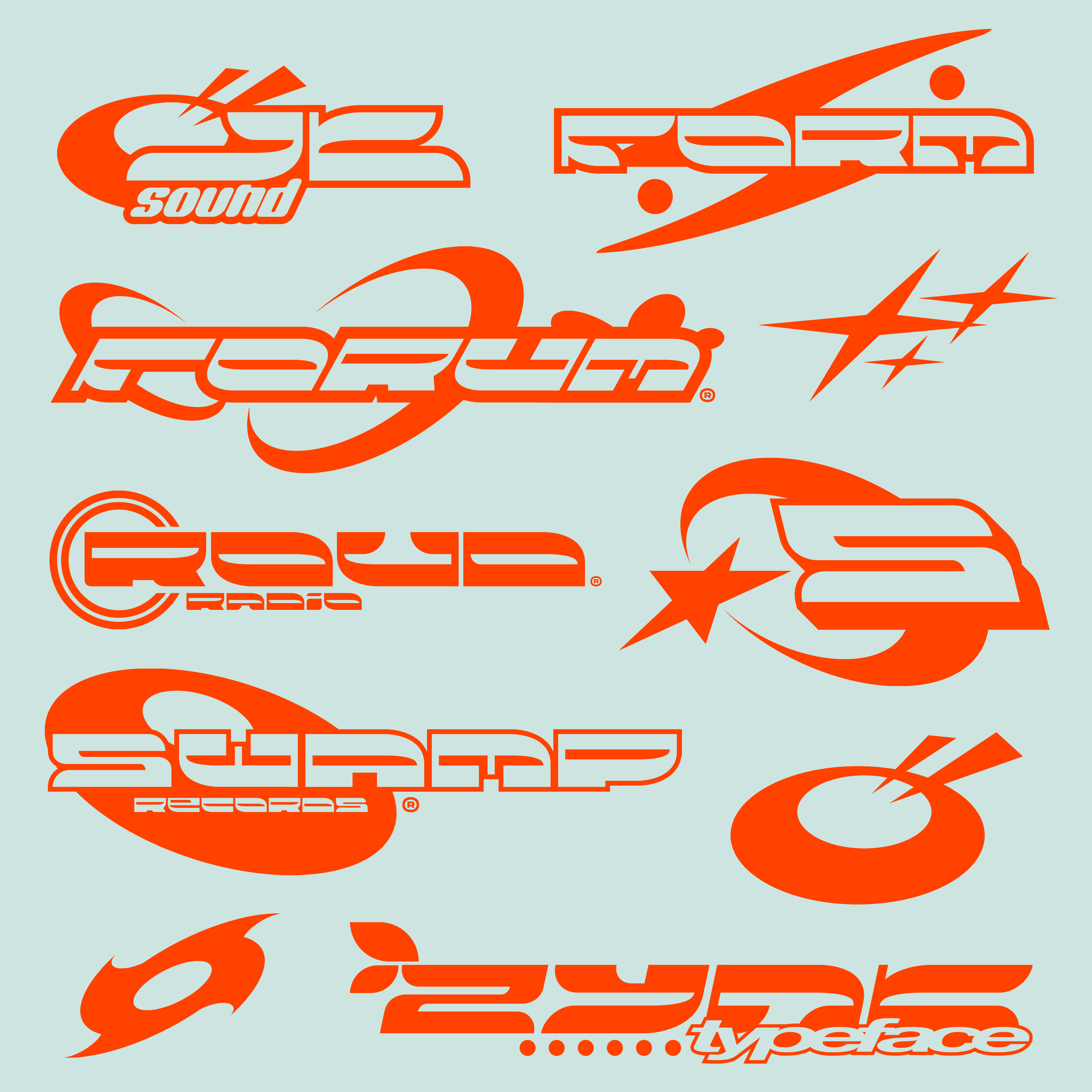HVNTER - 超级字体捆绑包 时髦活力艺术杰作海报字体 MEGA TYPEFACE BUNDLE 设计素材 第4张