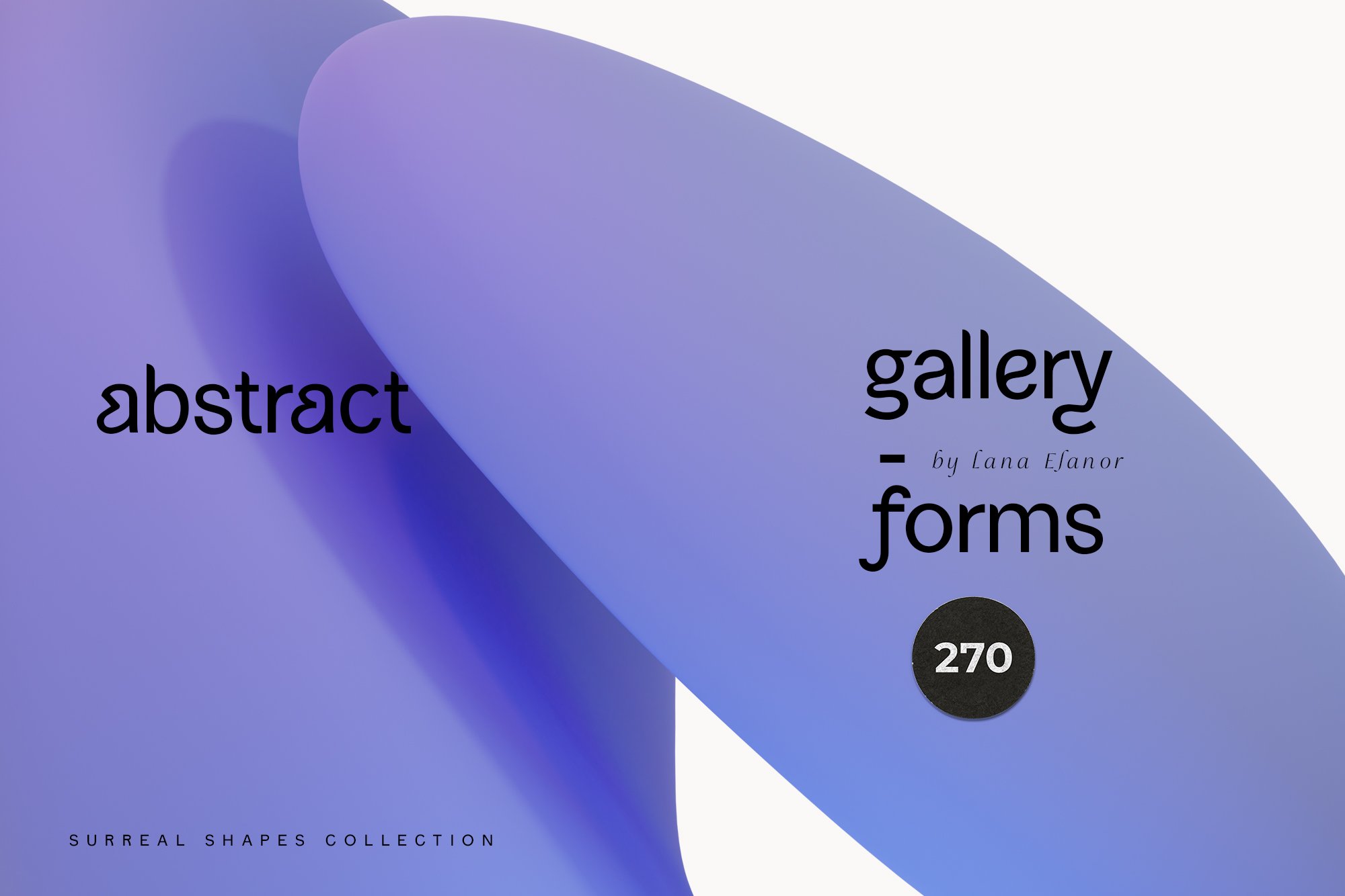 270个抽象全息形状渐变混合艺术创作后现代海报3D图形 ABSTRACT holo shapes gradients blend , 第2张