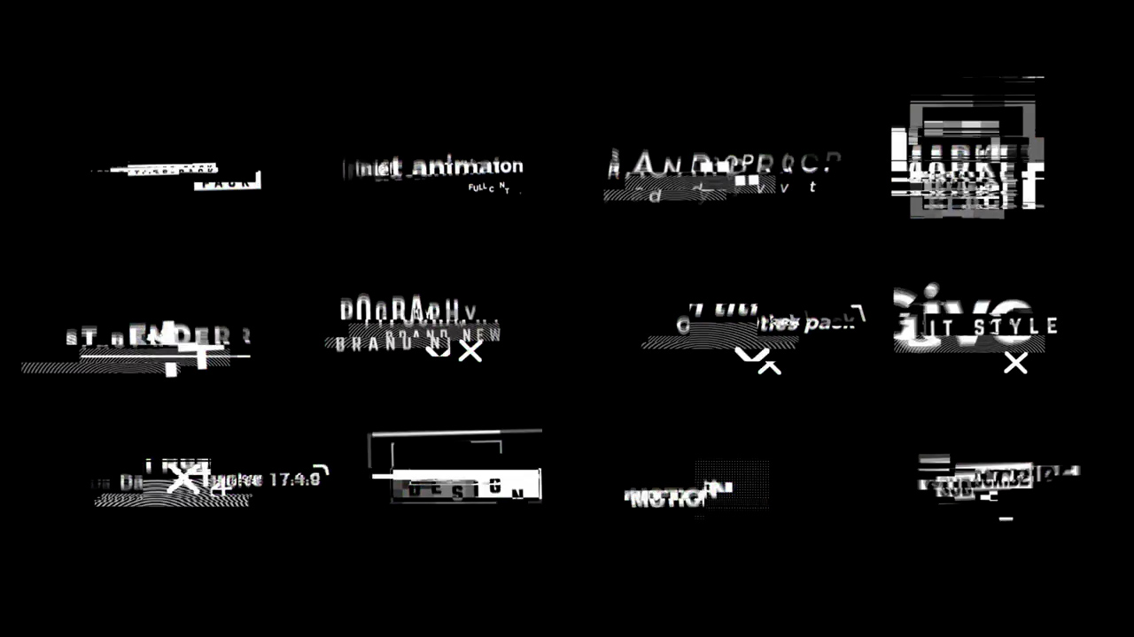 达芬奇现代故障标题动画VLOG宣传片简洁未来感视频快速过渡动画Davinci Resolve模板 , 第6张