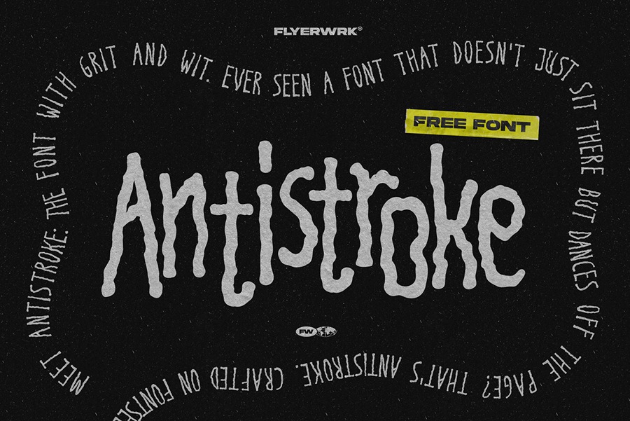AntiStroke涂鸦艺术英文字体 设计素材 第1张
