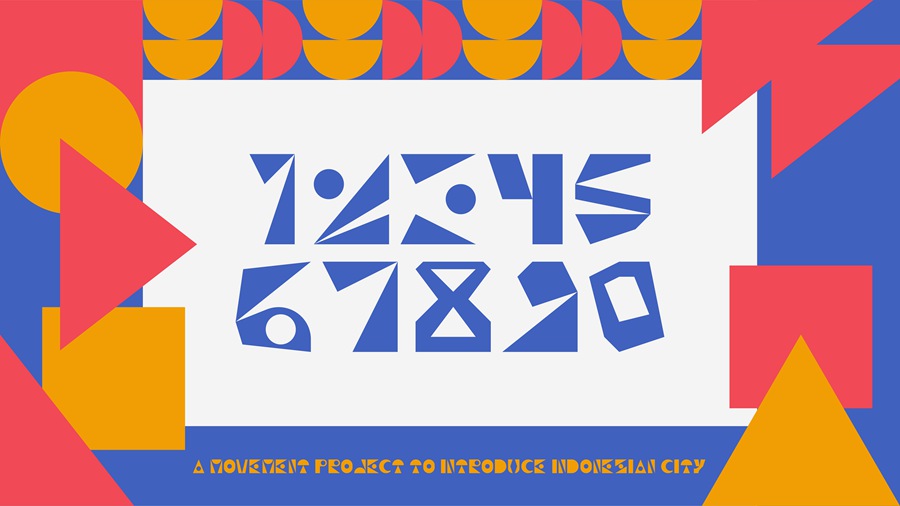 DEPOK CUBISM 几何图形英文字体，免费可商用 设计素材 第5张