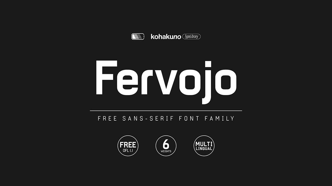 Fervojo现代无衬线英文字体，免费可商用 设计素材 第1张