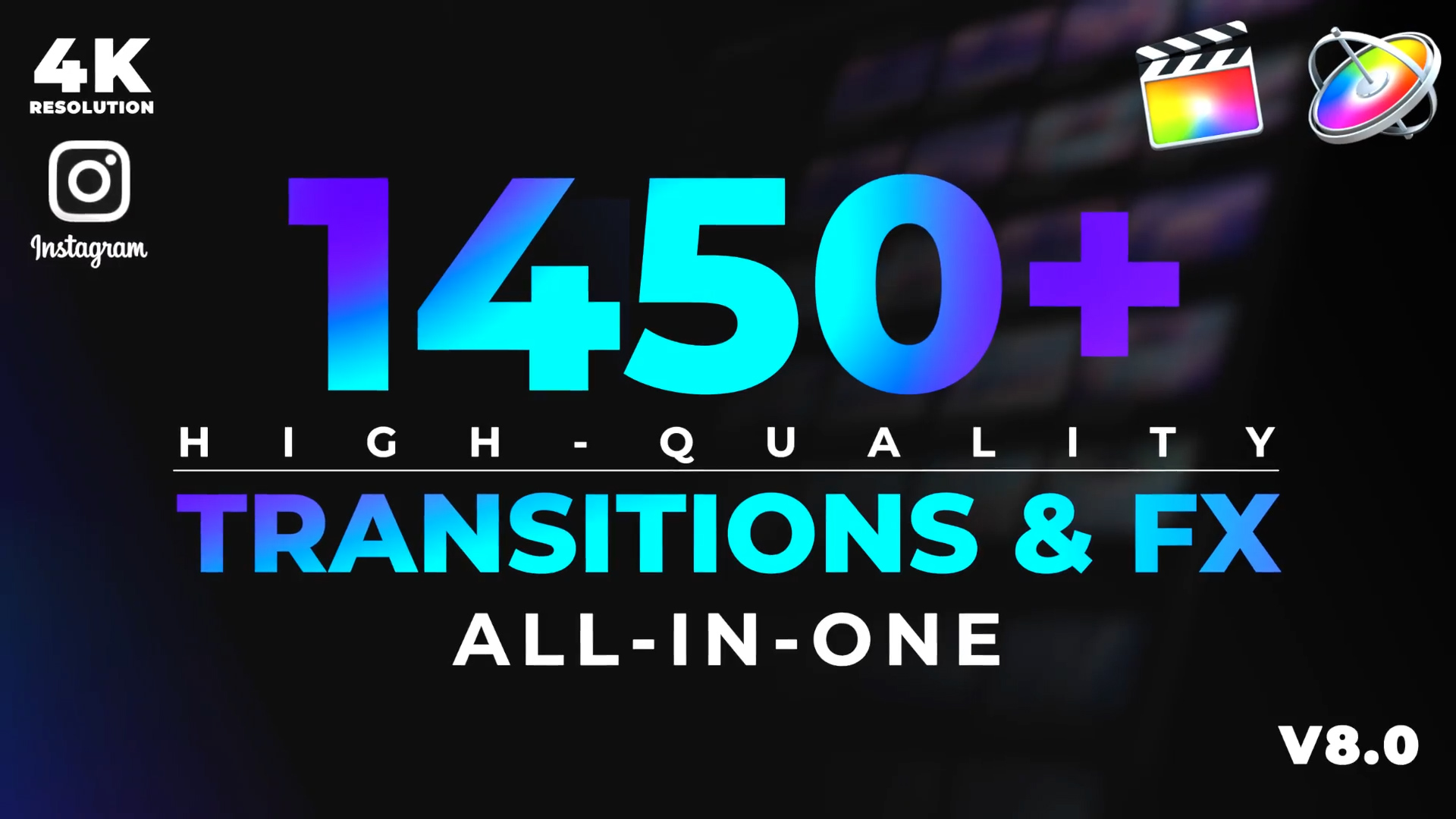 FCPX插件 1450个多样化过渡、视频效果、标题、颜色预设视频转场和效果 Unique Transitions & FX – Final Cut Pro X & Apple Motion , 第1张