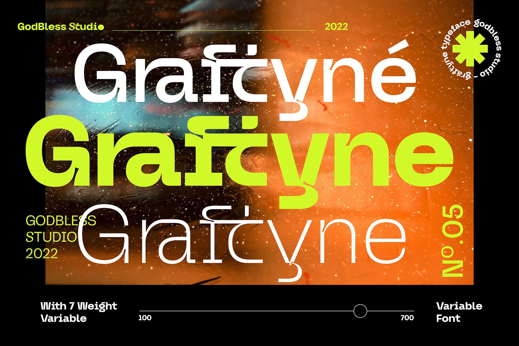 Graftyne – Variable Display 未来主义可变运动海报无衬线字体 设计素材 第2张