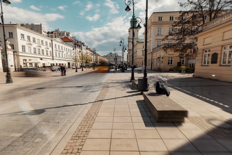 10段延时拍摄波兰城市建筑街头实拍视频镜头素材 + BGM音乐 Warsaw, Street, Glitch, Ai , 第1张