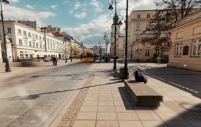 10段延时拍摄波兰城市建筑街头实拍视频镜头素材 + BGM音乐 Warsaw, Street, Glitch, Ai