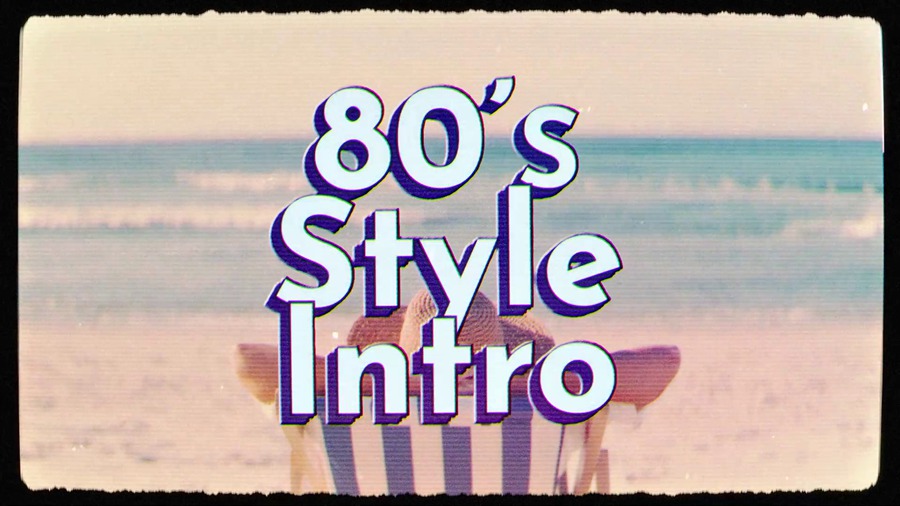 80s Style Intro 复古老式时尚风格艺术拼贴撕纸转场过渡AE模板 , 第1张