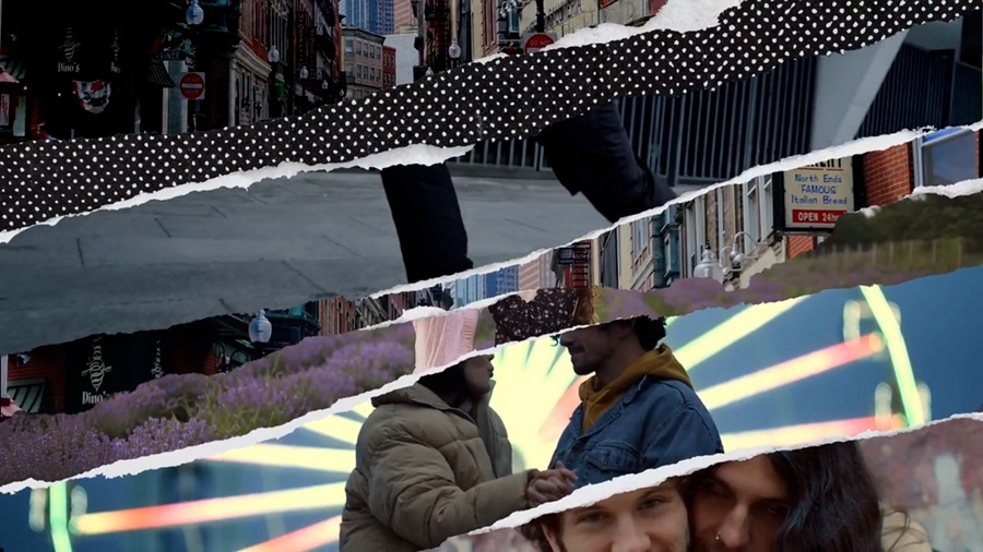 4K复古做旧视频开场撕纸拼贴艺术转场过渡视频模板 Social Media Collage , 第4张
